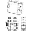 Oventrop ensemble de raccordement multibloc tf / uni sh 1/2 tournant kvs = 075 m3/h blanc 7504164