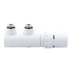 Danfoss VHX D Design jeu de raccordement inférieur 2 points avec élément de réglage RA X entraxe 50 mm 1/2 bu bi coudé blanc 7570044