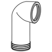 Wisa 301A coude de WC 110mm longueur 180mm 0770329