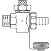 Robinet de vidange Oventrop 1 DN25 PN16 en laiton filetage extérieur 7503155
