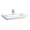 Laufen Living Square lavabo-console 130x48x15cm 3 trous de robinet avec trop-plein céramique blanc 0083390