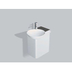 Alape Insert meuble lavabo vasque gauche 485x317cm avec trou de robinet sans trop-plein avec bonde anthracite 0930401