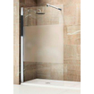 Novellini Giada paroi de douche à l'italienne H 140x195cm avec barre de fixation murale 100cm matchr/bande satinée 0336339