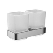 Emco Loft double porte-gobelets en verre avec verres chrome GA42641