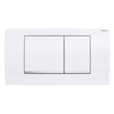 Geberit Twinline Bouton de commande WC 34x18.5cm Blanc/chrome/blanc SECOND CHOIX OUT6534