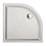 Plieger Liberty receveur de douche quart de rond 90x90x19cm avec panneau avec pieds blanc 0969753