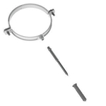 Set de support de distance Burgerhout Twinsafe p/st. + boulon M8 + cheville ø100mm ALU blanc SW89703