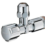 Schell Comfort robinet d'arrêt d'angle à olive avec poignée comfort sans rosace 1/2x3/8 classe de débit A chrome 1510002