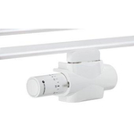 IMI Heimeier Multilux 4 2 tuyaux sous-bloc set avec Halo, droit et angle R1/2 - G3/4 HOH 50mm design blanc SW209105