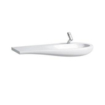 Laufen Alessi One meubelwastafel 120x50x16.5cm 1 kraangat waskom rechts. aflegruimte links incl. clou keramiek lcc-wit 0192306