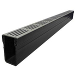 Aco Slimline caniveau avec grille design 100 cm pour drainage de jardin aluminium noir SW99081