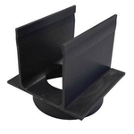 Aco Slimline pièce de raccordement avec sortie inférieure 80mm pour drainage de jardin plastique noir SW99084