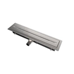 Aco WTW ShowerDrain caniveau de douche INOX avec cadre de sol 800mm raccordement droit encastrement profondeur 120mm kiwa 2046528