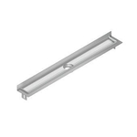 Aco FlexDrain E ShowerDrain Caniveau de douche en acier inoxydable rehausse avec rebord mural 1087mm (sans grille/corps de siphon/fermeture anti-odeurs) avec sortie verticale SW224257