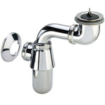 Viega siphon à godet pour bonde gain de place ergonomique avec bouchon 5/4 chrome 0220167