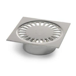 Aquaberg Grille en acier inoxydable pour 182150050 132x132mm incl. garde d'odeurs 2300058