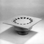 Dyka ABS siphon de sol avec grille 20x20cm type 3 sortie verticale 75mm 2300110