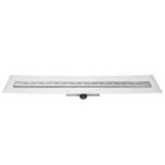 Easydrain compact ff caniveau simple plaque avec sortie latérale 6x50cm 50mm acier inoxydable 2301157