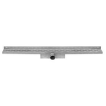 Easy Drain Compact Wall afvoergoot enkele plaat met zijuitloop 6x100cm 30mm RVS 2301193