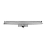 Easy Drain Compact Wall Zero afvoergoot enkele plaat met zijuitloop 6x110cm 50mm RVS 2301366