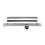 Easydrain multi taf drain single plate 150cm avec grille zéro design acier inoxydable 2301829