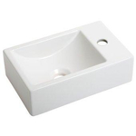 Plieger Houston lave-mains 37x23cm 1 trou de robinet à droite blanc mat SW161791