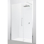 Novellini Young 2.0 gfl porte battante avec paroi fixe en ligne pour niche 114/118x200cm matchroom/satin 0336538