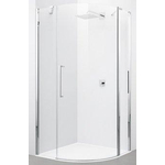Novellini Young 2.0 R1 cabine de douche quart de cercle avec porte pivotante et panneaux fixes 97,5/99,5x200cm matchroom/transparent 0335911