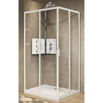 Novellini Lunes 2.0 entrée de coin A avec portes coulissantes 99/102x195cm chrome/clair SW96492