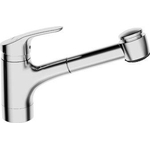 Hansa Hansamix Mitigeur d''évier monotrou avec douchette extractible avec bec 23,5cm chrome 0396337