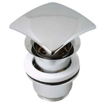 Plieger bonde design carrée avec trop-plein 5/4 clic-clac chrome 4058008