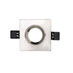 Interlight cadre carré IP20 pour module LED MR16 90mm chrome brossé IL F90SM 4246926