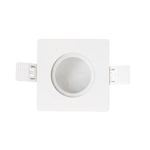 Interlight cadre carré ip65 pour module led mr16 90mm blanc il f90sipw 4246929