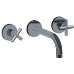 Plieger Cross robinet mural avec bec fixe et poignées croix chrome SW243171