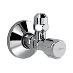 Schell Comfort robinet d'arrêt d'angle avec rosace avec bouton 3/8x10mm chrome 0440175