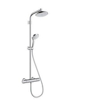 Hansgrohe Croma 220 Vario Ensemble de douche supérieur - Ecostat 1001 - thermostatique - douche de tête 22cm - douchette s multi - chrome SW300090