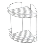 Plieger Solid étagère d'angle 2 niveaux modèle fil chromé SW104939