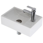 Plieger Houston pack lave-mains – 37 x 23 x 11 cm – céramique blanche – perçage à droite – robinet chromé 4970139
