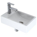 Plieger Houston fonteinset – 37x23x17 cm – keramiek wit – kraangat links – chromen kraan 4970140