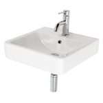 Plieger Seattle wastafelset – 45x45x15.8 cm – keramiek wit glans – chromen kraan SW96157