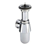 Viega siphon à gobelet pour bonde sans tube mural 6/4 avec rosace chrome 0500240