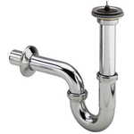 Viega siphon à tube avec tuyau mural 5/4 avec rosace avec tube réglable 120mm chrome 0500259