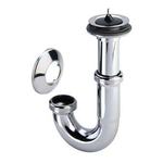Viega siphon à tube de bonde sans tube mural 5/4 avec rosace chrome 0500275