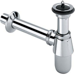 Viega bouchon universel siphon bouteille incluant tube mural rallongé et rosace 5/4x25cm chrome 0500172