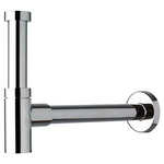 Plieger Mini siphon design compact avec tube mural 25 cm 5/4 avec rosace chrome SW29549