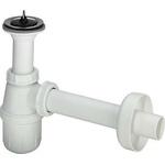 Viega siphon à culot en plastique avec tuyau mural 5/4 avec rosace 0520128