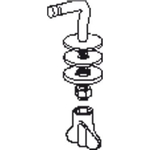 Pressalit 300 charnière fixe par paire pour Sphinx 300 cuvette au sol inox 0604522