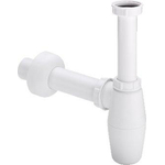 Viega siphon à culot en plastique incluant tube mural prolongé et rosace 5/4x25cm 0700173