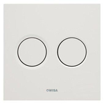 Wisa Luga plaque de commande plastique pneumatique 16x16cm avec double chasse pour élément WC XS chrome mat 0701559