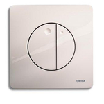 Wisa Quadro Bedienungsplatte Gaia DF - Doppel-Tasten Spülkastenplatte 180x180mm Matt Verchromt